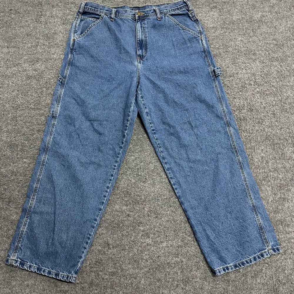Gap Carpenter Jeans Mens Size 36x30 Blue Denim Relaxed Fit Utility Workwear Pant